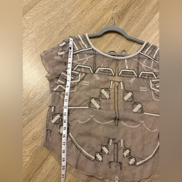 Free People XS Sheer Beaded Top - Picture 11 of 12
